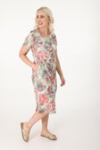 Printed 100% Cotton Dress in Pink
