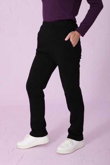 Poly Cotton Fleece Extra Short Pant in Black