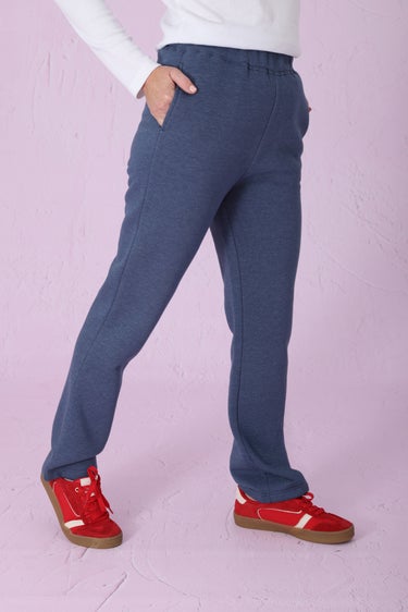 Poly Cotton Fleece Extra Short Pant in Blue