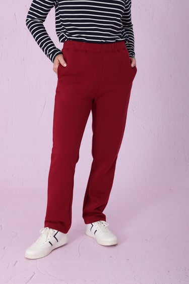 Poly Cotton Fleece Extra Short Pant in Berry