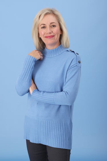 Luxe Knitwear Jersey in Blue