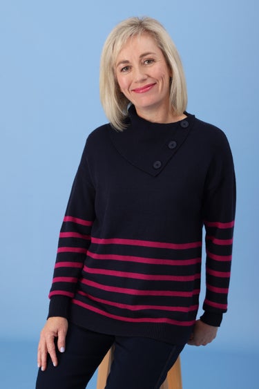 Luxe Knitwear Jersey in Navy
