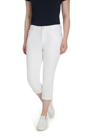 Luxe Denim Mid Calf Jean in White