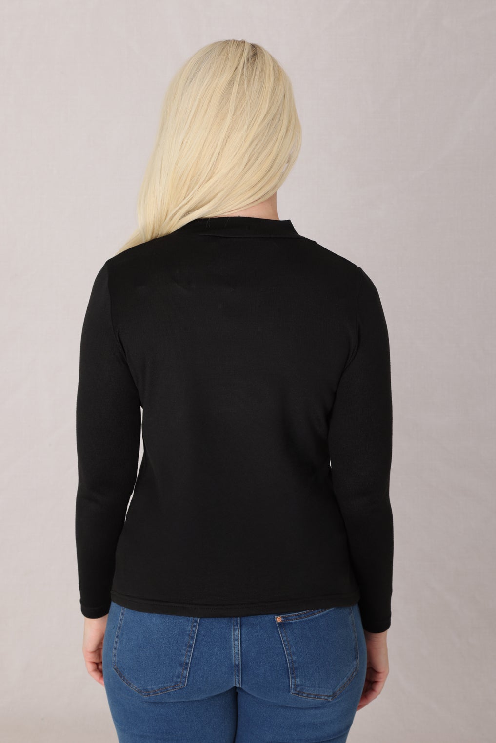 Plain Warm Touch Top in Black