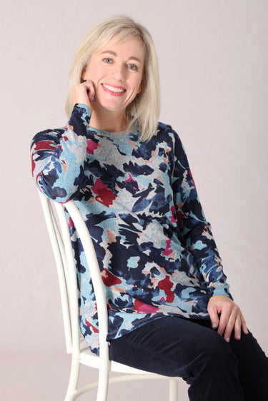 Warm Touch Tunic in Blue